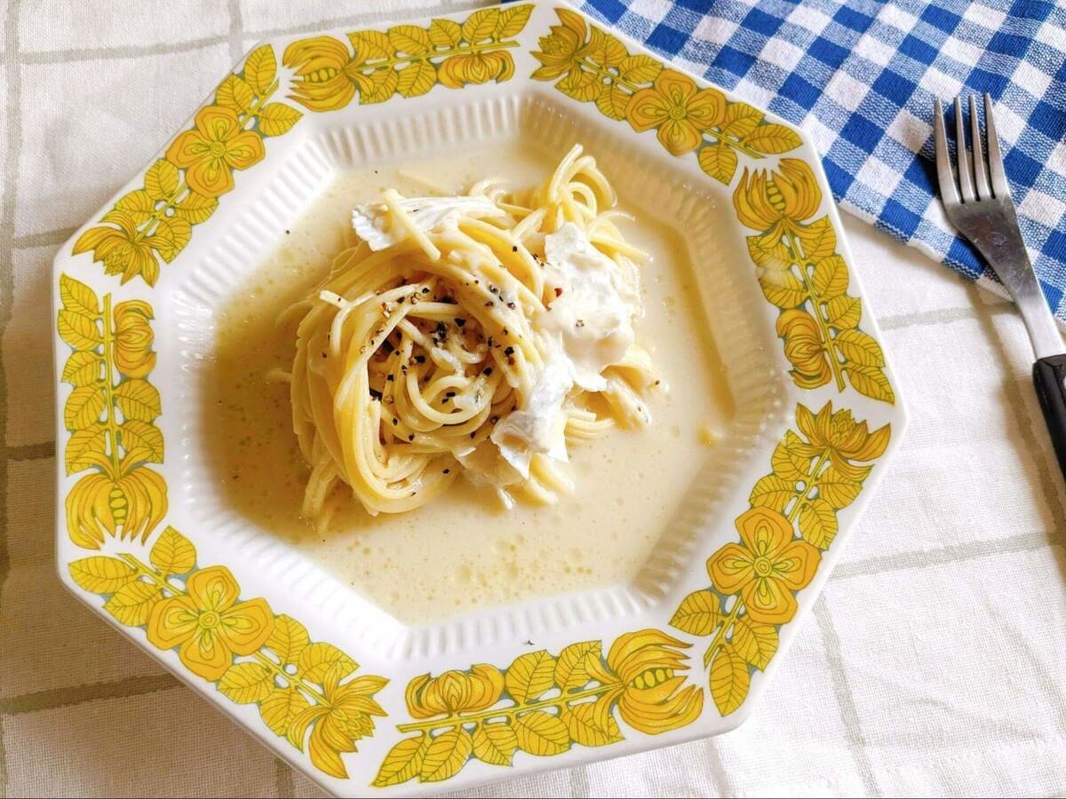 「北海道生乳100%使用カマンベールで濃厚チーズパスタ」
