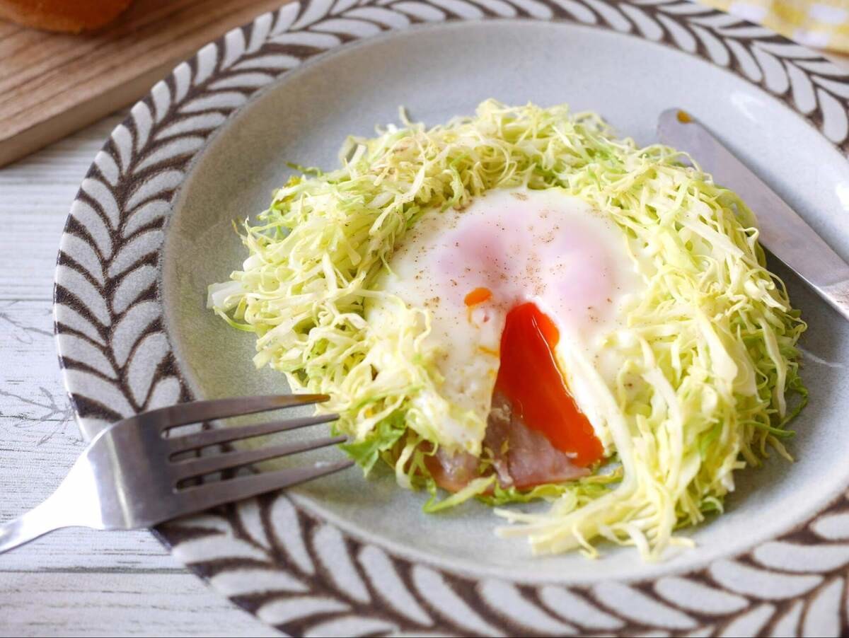 「巣ごもりハムエッグ」の作り方