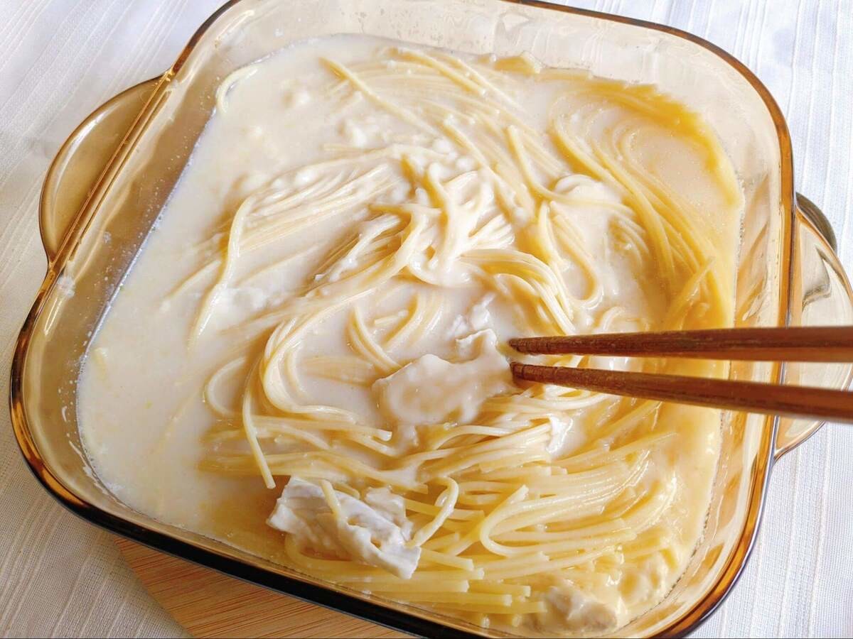 「北海道生乳100%使用カマンベールで濃厚チーズパスタ」