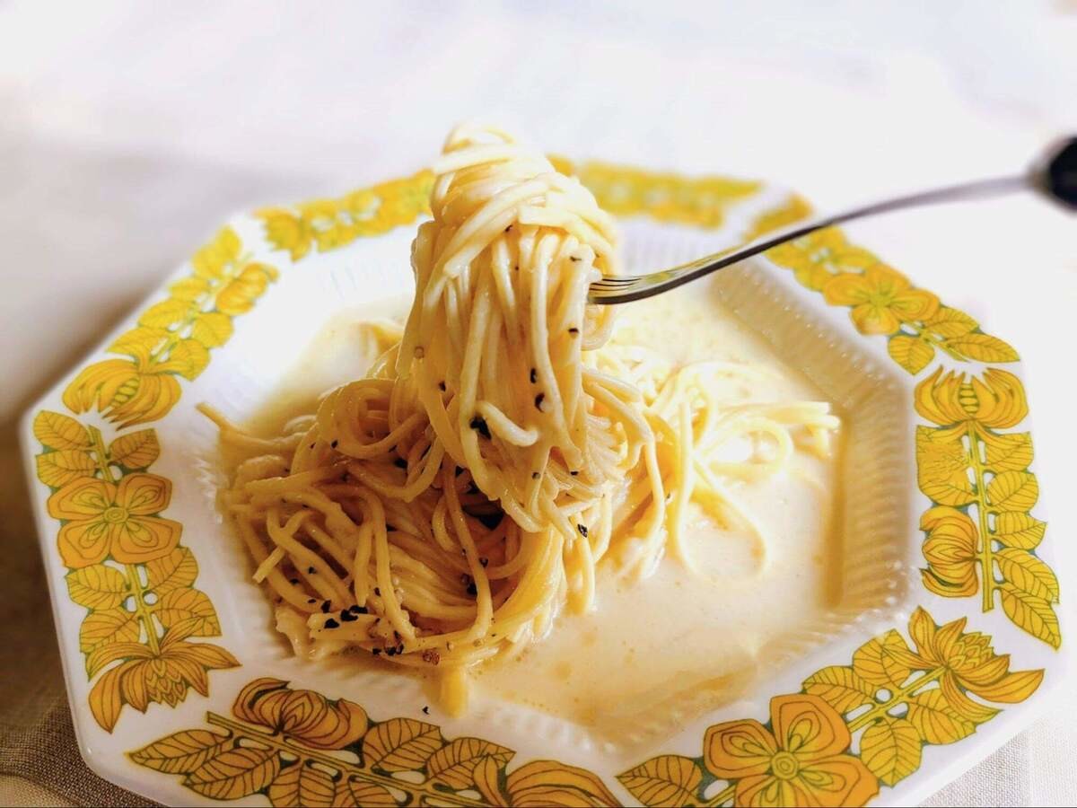 「北海道生乳100%使用カマンベールで濃厚チーズパスタ」